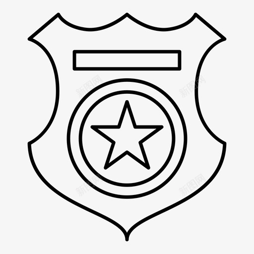 警察警徽盾牌图标svg_新图网 https://ixintu.com 盾牌 警察 警徽