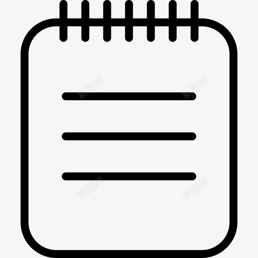 带线条界面在线应用程序的记事本图标svg_新图网 https://ixintu.com 在线应用程序的记事本 带线条 界面