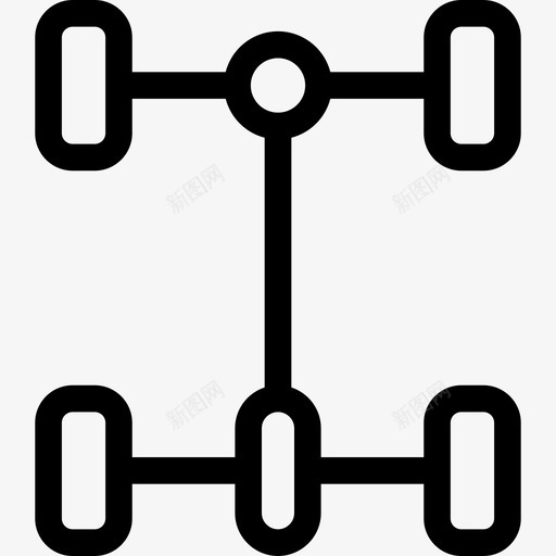 直线行驶汽车底盘图标svg_新图网 https://ixintu.com 直线行驶汽车底盘