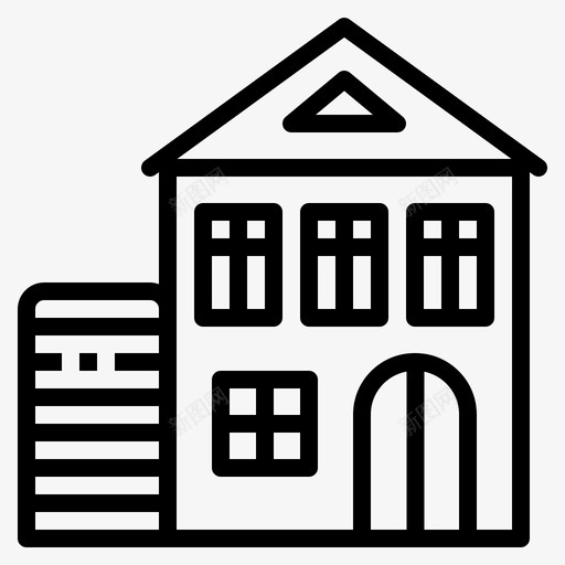 家公寓大楼图标svg_新图网 https://ixintu.com 公寓 大楼 家 房子 筒仓
