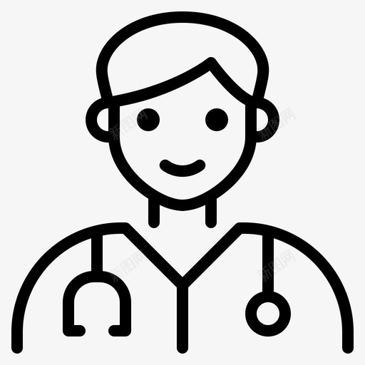 医生医院听诊器图标svg_新图网 https://ixintu.com 医生 医院 医院大纲 听诊器 外科医生