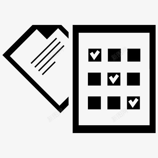 考试选择题调查图标svg_新图网 https://ixintu.com 教育训练集1第4部分 考试 调查 选择题