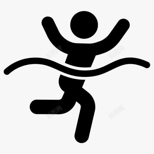 终点终点线马拉松图标svg_新图网 https://ixintu.com 终点 终点线 赢家 跑步 马拉松