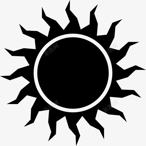 晴朗炎热阳光图标svg_新图网 https://ixintu.com 日出 晴朗 炎热 阳光