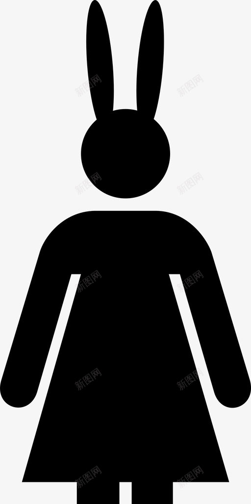 兔女郎动漫女人图标svg_新图网 https://ixintu.com 兔女郎 兔子装 动漫 女人
