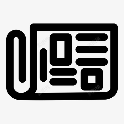 报纸杂志阅读图标svg_新图网 https://ixintu.com 媒体大胆 报纸 杂志 阅读
