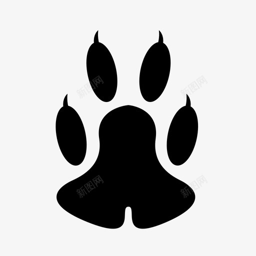 狐狸动物爪子图标svg_新图网 https://ixintu.com 动物 动物爪印 印花 爪子 狐狸 野生
