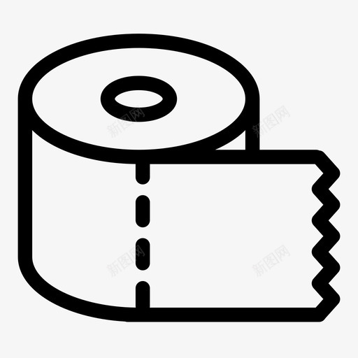 卫生纸浴室卷图标svg_新图网 https://ixintu.com 卫生纸 卷 浴室 野营用品