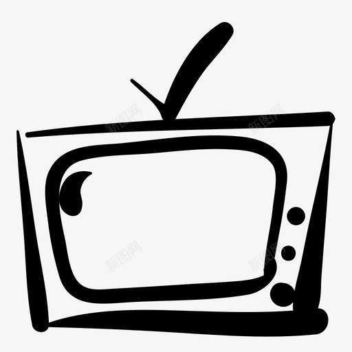 电视电影手绘图标svg_新图网 https://ixintu.com 手绘 电影 电视