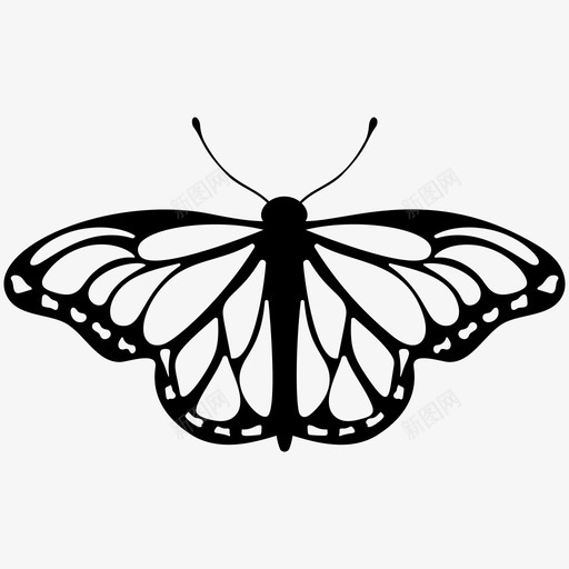 蝴蝶花园昆虫图标svg_新图网 https://ixintu.com 昆虫 春天 花园 蝴蝶 蝴蝶实心图标 飞蛾