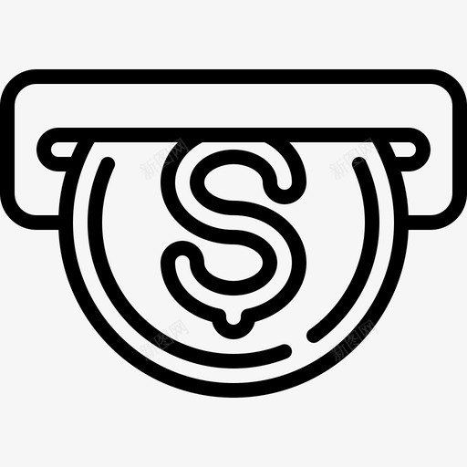 投币口赌场直线槽图标svg_新图网 https://ixintu.com 投币口 直线槽 赌场