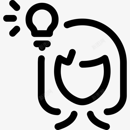 女人思考女士们直率图标svg_新图网 https://ixintu.com 女人思考 女士们 直率