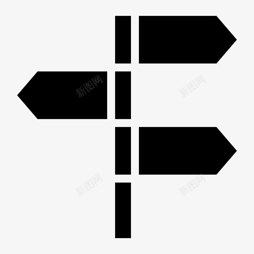 箭头标志道路图标svg_新图网 https://ixintu.com 位置实线 标志 箭头 道路