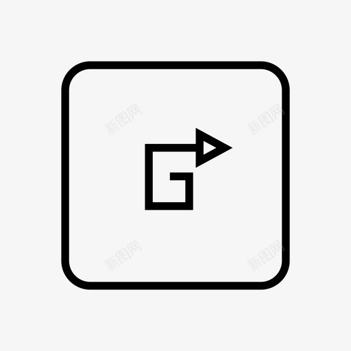 右箭头方向箭头导航框图标svg_新图网 https://ixintu.com 右箭头 导航框 方向箭头