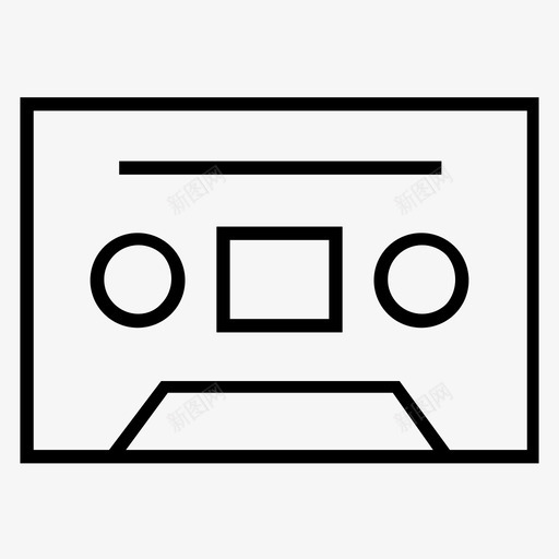盒式磁带音频音乐图标svg_新图网 https://ixintu.com 声音 盒式磁带 音乐 音频