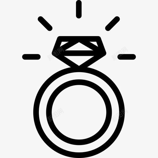 钻戒时尚我们的婚礼图标svg_新图网 https://ixintu.com 我们的婚礼 时尚 钻戒