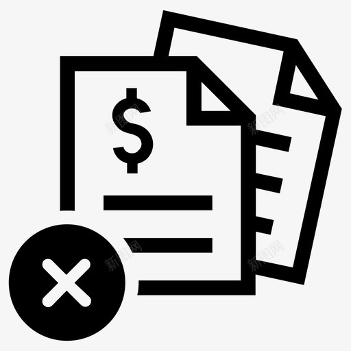 未付帐单债务图标svg_新图网 https://ixintu.com 付款 债务 发票 帐单 未付