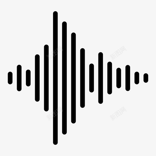 声波音频曲线图标svg_新图网 https://ixintu.com 声波 曲线 波形 音乐 音频