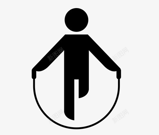 耐力跳绳健身图标svg_新图网 https://ixintu.com 健身 耐力 跳绳