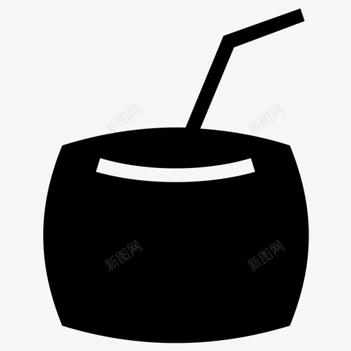 饮料椰子水果图标svg_新图网 https://ixintu.com 健康 夏天 椰子 水果 饮料