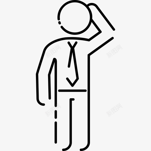 可疑的商人犹豫不决虚线生意图标svg_新图网 https://ixintu.com 可疑的商人 犹豫不决 虚线生意