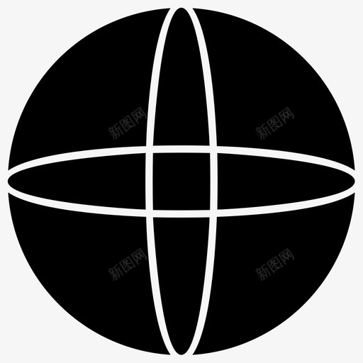 球几何学数学图标svg_新图网 https://ixintu.com 几何学 数学 球 球体