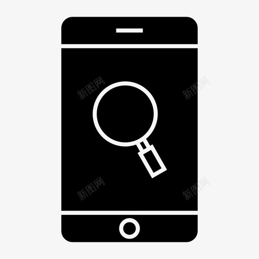 智能手机广告商务图标svg_新图网 https://ixintu.com 商务 广告 搜索 智能手机 移动 营销