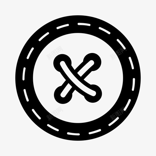 钮扣布织物图标svg_新图网 https://ixintu.com 布 织物 缝纫 钮扣