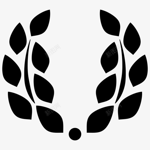 桂冠成就荣誉图标svg_新图网 https://ixintu.com 优胜者 成功 成就 教育培训集1第3部分 桂冠 荣誉