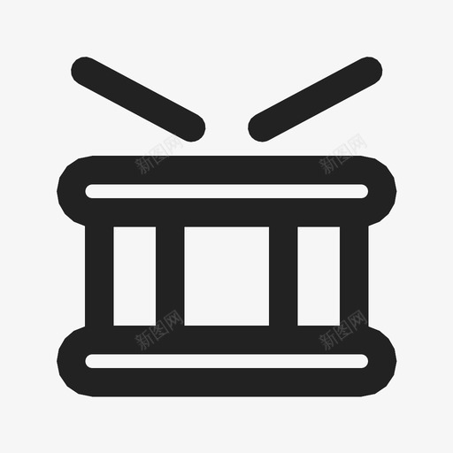 鼓鼓槌音乐图标svg_新图网 https://ixintu.com 乐器 打击乐器 音乐 鼓 鼓槌