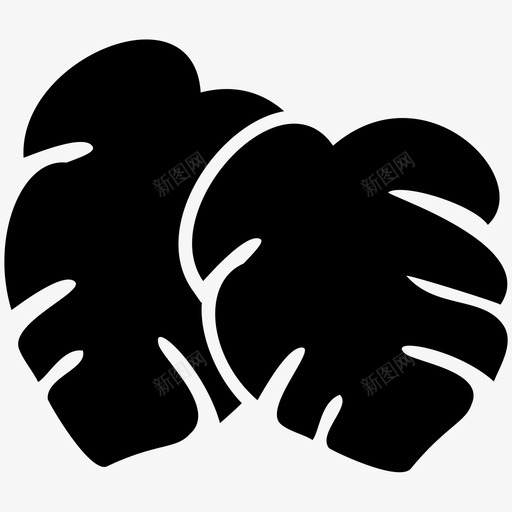 叶子花园怪兽图标svg_新图网 https://ixintu.com 叶子 怪兽 植物 自然 花园