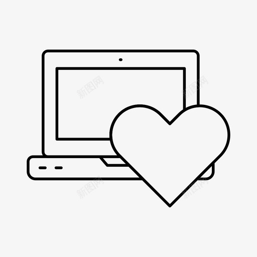 最爱心形笔记本图标svg_新图网 https://ixintu.com 心形 最爱 流行 爱 社交 笔记本 笔记本薄