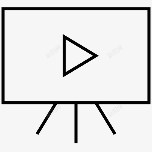 播放幻灯片板演示文稿图标svg_新图网 https://ixintu.com 播放幻灯片 板 演示文稿