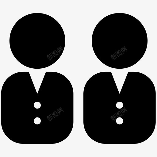 人员组个人图标svg_新图网 https://ixintu.com 个人 人员 用户 社交 组
