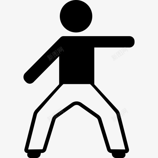 男孩伸展左臂运动瑜伽图标svg_新图网 https://ixintu.com 手臂和腿部伸展运动瑜伽 瑜伽 男孩伸展左臂 运动