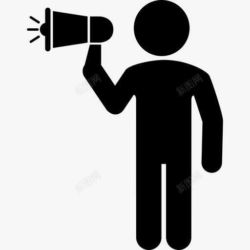 人与扩音器通信扩音器图标svg_新图网 https://ixintu.com 人与扩音器 人类互动 扩音器 言语 通信