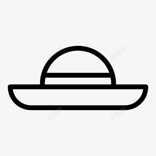 帽子太阳帽图标svg_新图网 https://ixintu.com 太阳帽 帽子