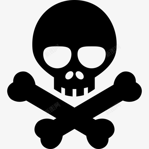 骨头和头骨死亡毒液图标svg_新图网 https://ixintu.com 死亡 毒液 骨头和头骨