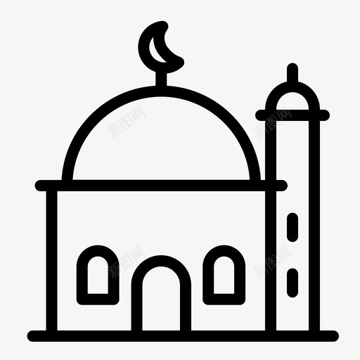 清真寺开斋节祈祷图标svg_新图网 https://ixintu.com 开斋节 清真寺 祈祷 穆巴拉克开斋节