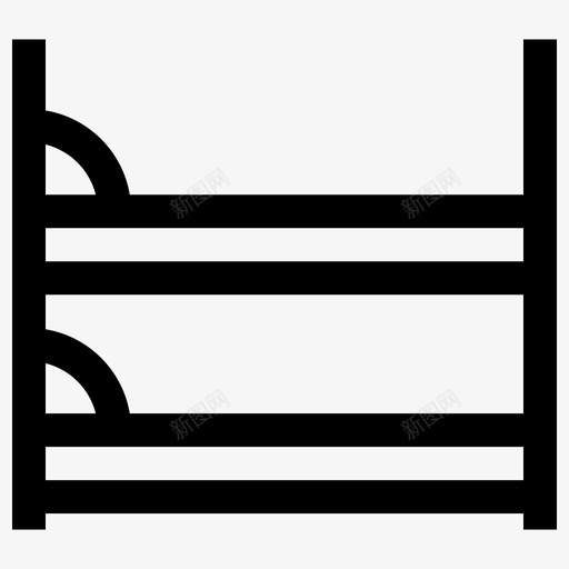 双层床装饰家具图标svg_新图网 https://ixintu.com 双层床 家具 装饰