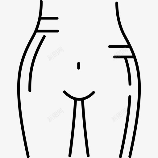 女性耻骨人体部位黑色图标svg_新图网 https://ixintu.com 人体部位 女性耻骨 黑色