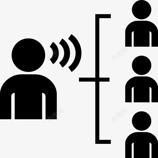 直接员工演讲听众沟通图标svg_新图网 https://ixintu.com 人 人际互动 公众 听众 沟通 直接员工演讲