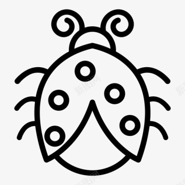 瓢虫动物飞虫图标图标