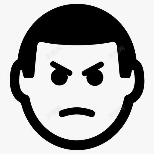 生气表情不开心图标svg_新图网 https://ixintu.com 不开心 情绪化 生气 表情 表情笑脸