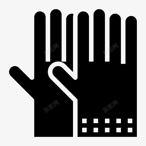手套清洁防护图标svg_新图网 https://ixintu.com 手套 浴室实心 清洁 防护