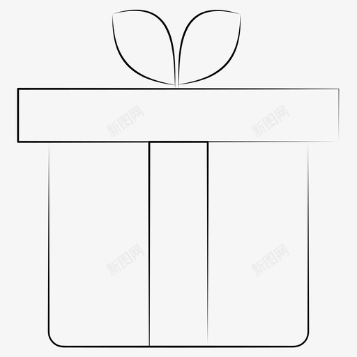 礼品盒礼物手绘生日礼物图标svg_新图网 https://ixintu.com 手绘生日礼物 礼品盒 礼物