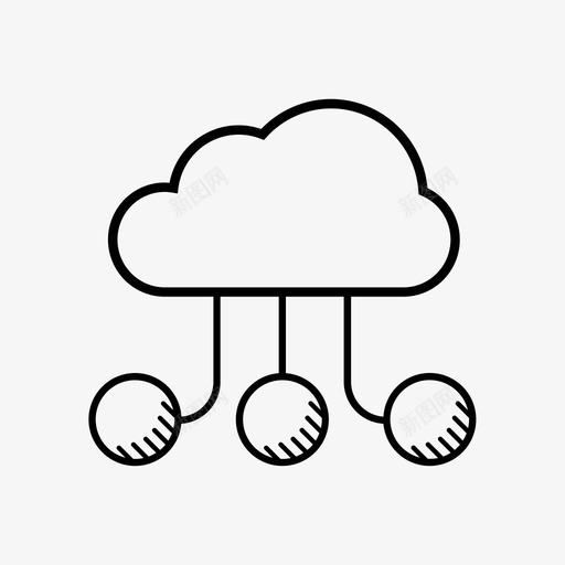 云共享数据互联网图标svg_新图网 https://ixintu.com 云共享 互联网 数据 网络