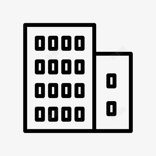 建筑物公寓房子图标svg_新图网 https://ixintu.com 公寓 建筑物 房地产 房子