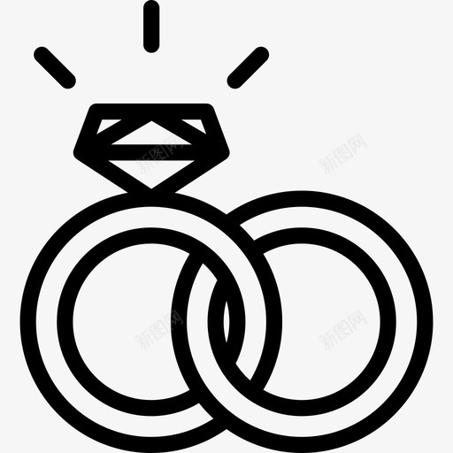 结婚戒指时尚我们的婚礼图标svg_新图网 https://ixintu.com 我们的婚礼 时尚 结婚戒指