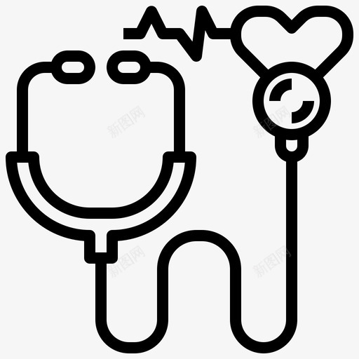 听诊器医生健康图标svg_新图网 https://ixintu.com 健康 医学 医生 医疗 听诊器 电话内视镜